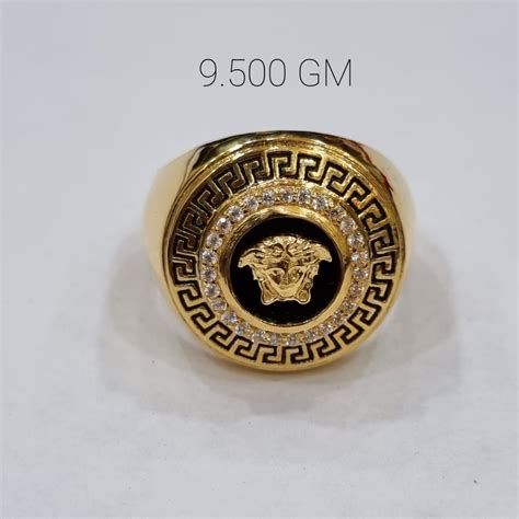 24k gold versace ring|Versace ring real gold.